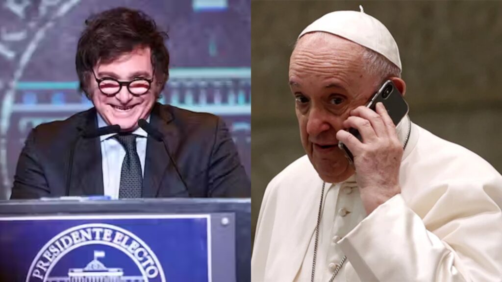 El papa Francisco se comunico con Javier Milei para felicitarlo