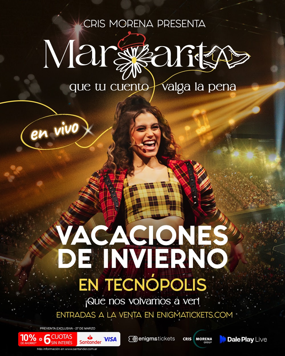 MARGARITA en vivo regresa a los escenarios en vacaciones de invierno