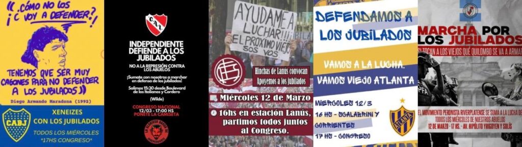 JUBILADOS: La presencia de hinchas de diferentes clubes es el último manotazo de ahogado de la vieja política