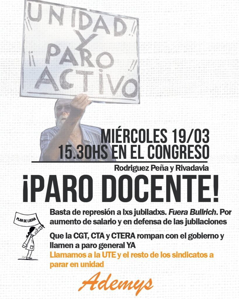 Miercoles de Jubilados: Marcha opositora sindicatos y organizaciones juntos a barras bravas y algo más