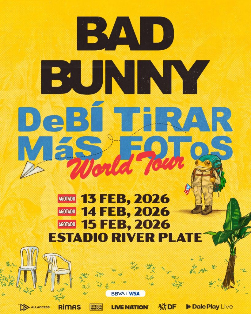 BAD BUNNY hace historia y agota tres estadios River Plate en horas